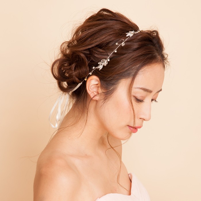 シルバーリーフモチーフヘッドカチューシャ