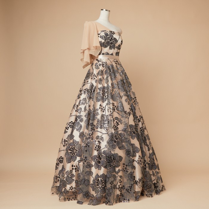 ANNABELLE シャンパンベージュ ロングドレス 未使用 147cm程度向け