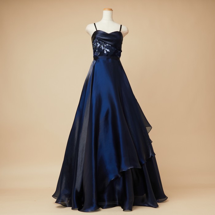 ヴェルメイユパーイエナ　ヘム刺繍カットサテンドレス　ワンピース　ゴールド　F ヴェルメイユパーイエナ ヘム刺繍カットサテンドレス ワンピース