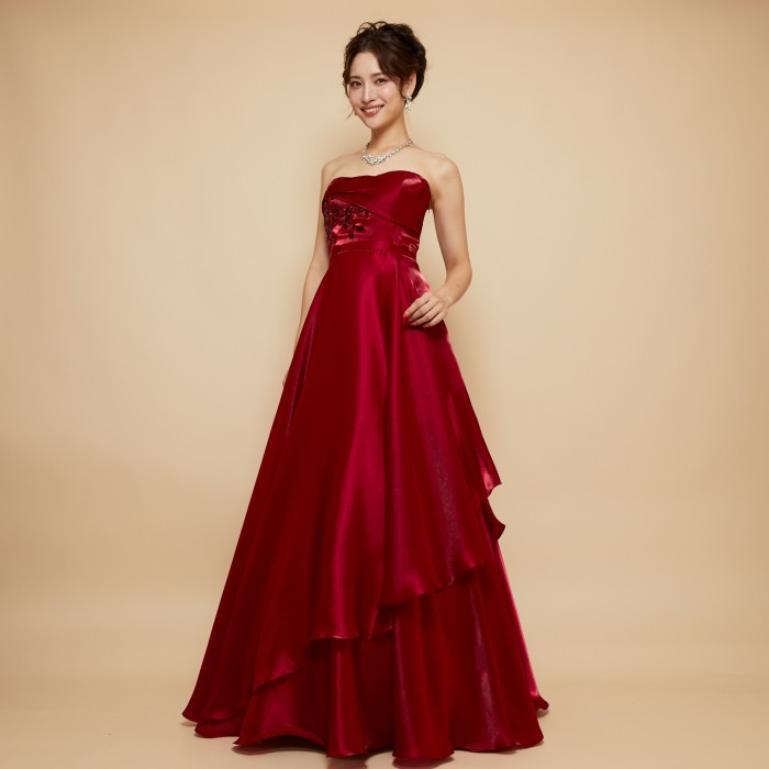 声ドレス ピアノ演奏 長袖ドレス ラグジュアリードレス NAVY ネイビーブルー シフォンジャージー 演奏会用ドレス 発表会ドレス エンパイアライン オペラ ステ