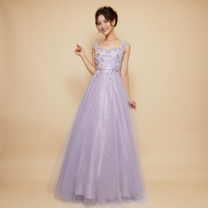 ANNABELLE ロングドレス パープル×ブルー ステージ 衣装 結婚式 ANNABELLE ロングドレス パープル×ブルー ステージ 衣装 結婚式