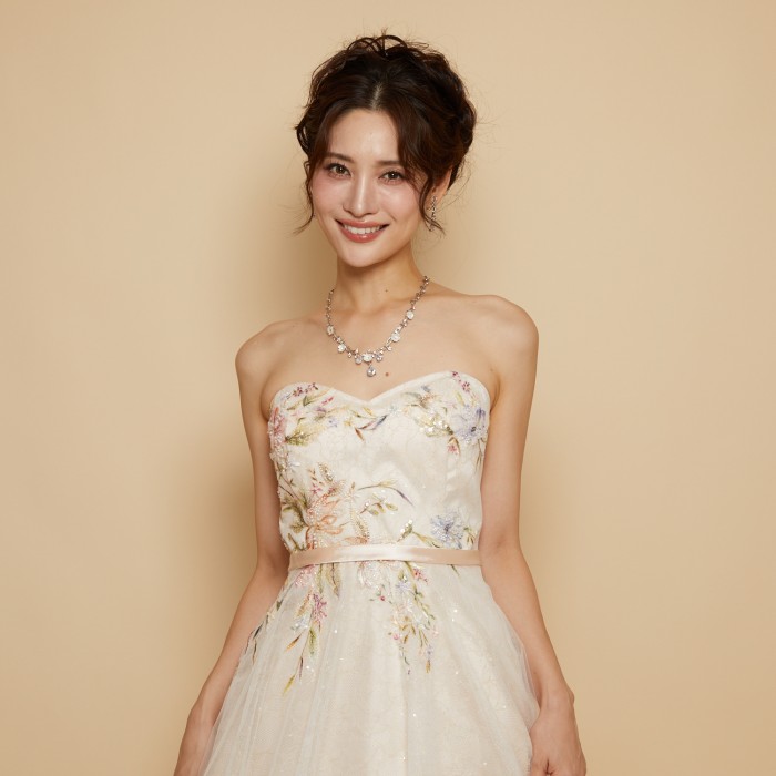 HIBYEBEBE アイボリー チュールドレス　100cm　韓国子供服 ＼店内全品対象！2点目の商品10％OFF！／ベビードレス チュールワンピース ドレス 女の子 誕生日 結婚式 ハーフバースデー ベビー 子供 キッズ服  ベビー服 チュールドレス チュールドレス ワンピース リベビー Libaby f-596 | PANSELINA（パンセリーナ）